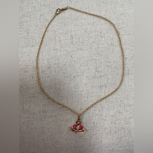 Vivienne Westwood gold heart orb necklace 16’